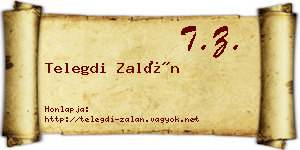 Telegdi Zalán névjegykártya