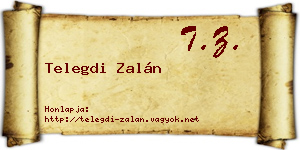Telegdi Zalán névjegykártya